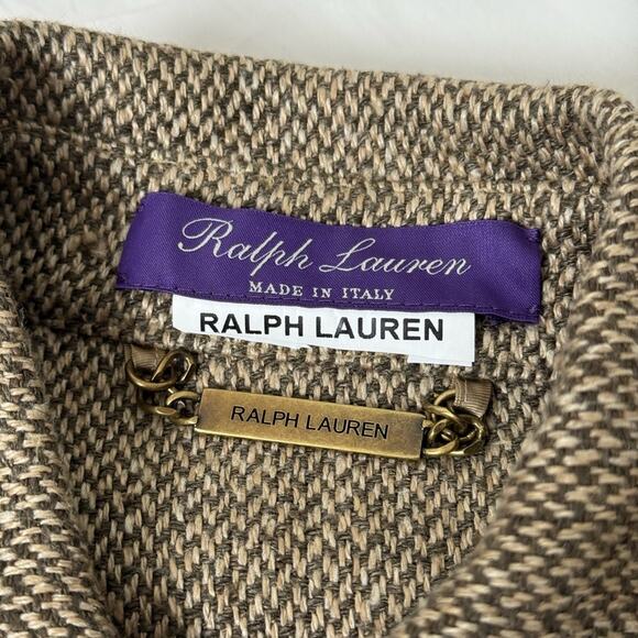Ralph Lauren Purple Label Tweed Safari Jacket – Brown Herringbone - Picture 9 of 9